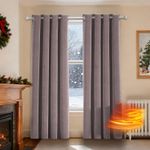 Casa si Gradina - Textile si covoare - Perdele si draperii - Draperii - Set 2 draperii blackout, catifea, 140x145 cm, opacitate 100%, termoizolante fonice pentru dormitor si living, cu inele - Infinity.ro