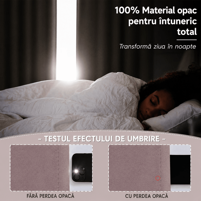 Casa si Gradina - Textile si covoare - Perdele si draperii - Draperii - Set 2 draperii blackout, catifea, 140x145 cm, opacitate 100%, termoizolante fonice pentru dormitor si living, cu inele - Infinity.ro