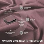 Casa si Gradina - Textile si covoare - Perdele si draperii - Draperii - Set 2 draperii blackout, catifea, 140x145 cm, opacitate 100%, termoizolante fonice pentru dormitor si living, cu inele - Infinity.ro