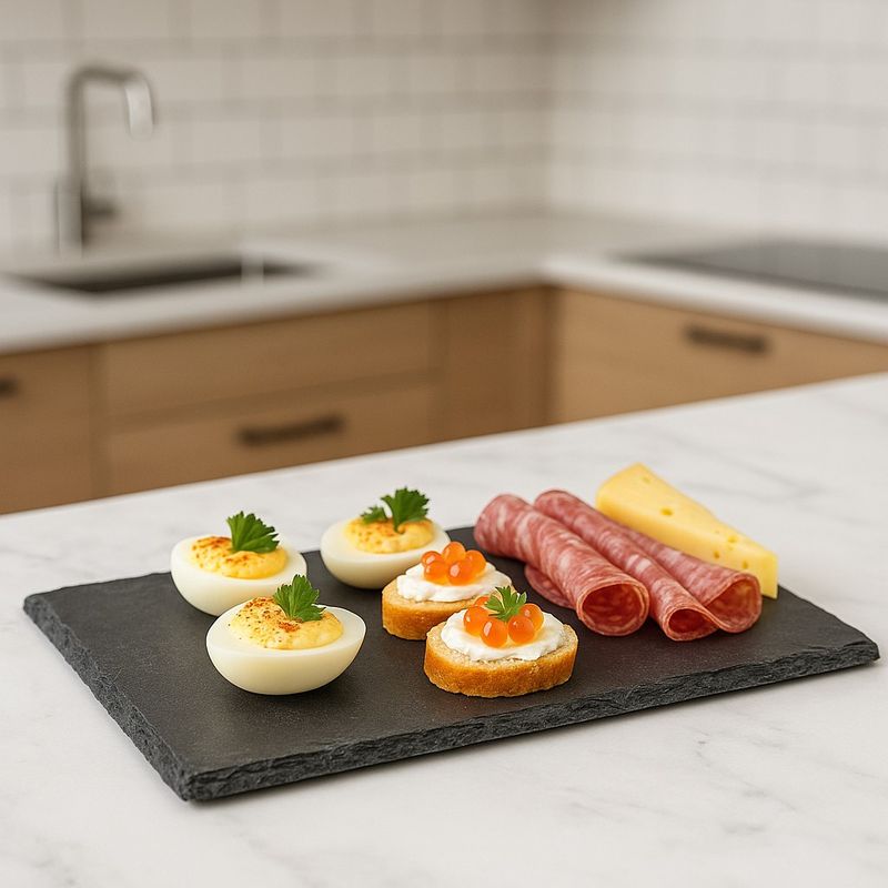 Casa si Gradina - Mobilier - Seturi de mobilier - Seturi bucatarie - Platou servire Atmosphera din ardezie, 32x24 cm, negru - Infinity.ro