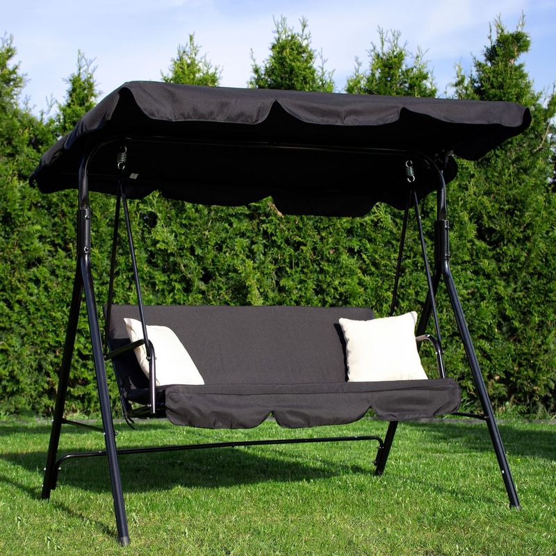Casa si Gradina - Gradina si terasa - Balansoare si hamace - Balansoare - Balansoar leagan 3 persoane Lugano, GS14E, greutate maxima 220kg - Infinity.ro
