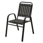 Casa si Gradina - Gradina si terasa - Mobilier exterior - Seturi mobila gradina - Set 2 scaune de gradina cu brate, PP si cadru metalic, 56x63x89 cm, maro - Infinity.ro