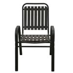 Casa si Gradina - Gradina si terasa - Mobilier exterior - Seturi mobila gradina - Set 2 scaune de gradina cu brate, PP si cadru metalic, 56x63x89 cm, maro - Infinity.ro