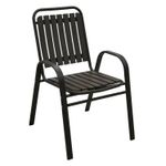 Casa si Gradina - Gradina si terasa - Mobilier exterior - Seturi mobila gradina - Set 2 scaune de gradina cu brate, PP si cadru metalic, 56x63x89 cm, maro - Infinity.ro