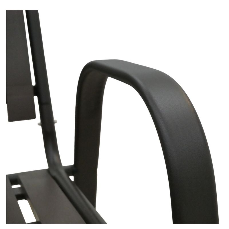 Casa si Gradina - Gradina si terasa - Mobilier exterior - Seturi mobila gradina - Set 2 scaune de gradina cu brate, PP si cadru metalic, 56x63x89 cm, maro - Infinity.ro