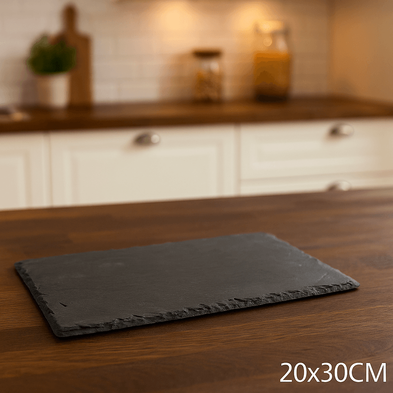 Casa si Gradina - Mobilier - Seturi de mobilier - Seturi bucatarie - Platou servire Atmosphera ardezie, 20x30 cm, negru - Infinity.ro