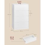 Casa si Gradina - Mobilier - Comode si corpuri - Comode - Comoda cu 4 sertare, design modern minimalist, PAL si MDF, 60x40x97 cm, alb - Infinity.ro