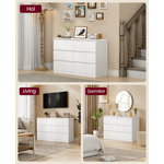 Casa si Gradina - Mobilier - Comode si corpuri - Comode - Comoda cu 6 sertare, design modern minimalist, PAL si MDF, 119x40x75 cm, alb - Infinity.ro