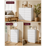 Casa si Gradina - Mobilier - Comode si corpuri - Comode - Comoda cu 5 sertare, design modern minimalist, PAL si MDF, 60x40x97 cm, alb - Infinity.ro