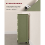 Casa si Gradina - Mobilier - Mobilier baie - Corpuri baie - Dulap de depozitare de podea pentru baie, din lemn cu 4 sertare, 30x30x82cm, verde - Infinity.ro