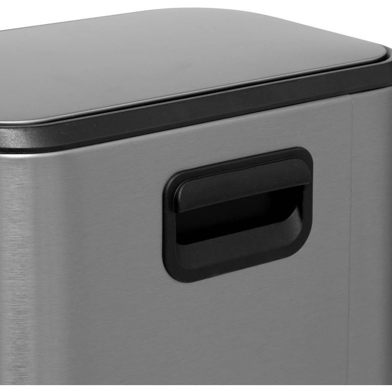 Casa si Gradina - Mobilier - Organizare si depozitare - Cosuri de gunoi - Cos de gunoi cu pedala din otel inoxidabil mat, 5L, galeata interioara detasabila, 24x20x29 cm, gri - Infinity.ro