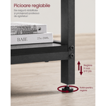 Casa si Gradina - Mobilier - Mese si birouri - Birouri - Birou de colt in forma L, cadru metalic, stil industrial, 138x138x76 cm, negru cu aspect lemnos - Infinity.ro
