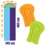 Petshop - Accesorii petshop - Jucarii animale - Jucarii educative - Tobogan de apa dublu cu fantana si 2 placi gonflabile incluse, 482x145 cm, multicolor - Infinity.ro