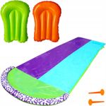 Petshop - Accesorii petshop - Jucarii animale - Jucarii educative - Tobogan de apa dublu cu fantana si 2 placi gonflabile incluse, 482x145 cm, multicolor - Infinity.ro