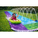 Petshop - Accesorii petshop - Jucarii animale - Jucarii educative - Tobogan de apa dublu cu fantana si 2 placi gonflabile incluse, 482x145 cm, multicolor - Infinity.ro