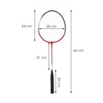 Petshop - Accesorii petshop - Jucarii animale - Jucarii educative - Set badminton 9 piese, 2 rachete metalice, 6 fluturasi si husa, 66 cm, multicolor - Infinity.ro