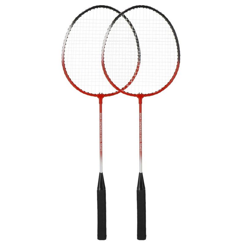 Petshop - Accesorii petshop - Jucarii animale - Jucarii educative - Set badminton 9 piese, 2 rachete metalice, 6 fluturasi si husa, 66 cm, multicolor - Infinity.ro