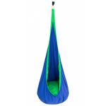 Petshop - Accesorii petshop - Jucarii animale - Jucarii educative - Leagan suspendat tip cocon pentru copii 70x150 cm, textil, pentru interior si exterior, albastru - Infinity.ro