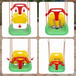 Petshop - Accesorii petshop - Jucarii animale - Jucarii educative - Leagan copii tip scaun, cu spatar, sistem blocare si centura siguranta, pana la 45 kg, 42x38x41 cm, multicolor - Infinity.ro