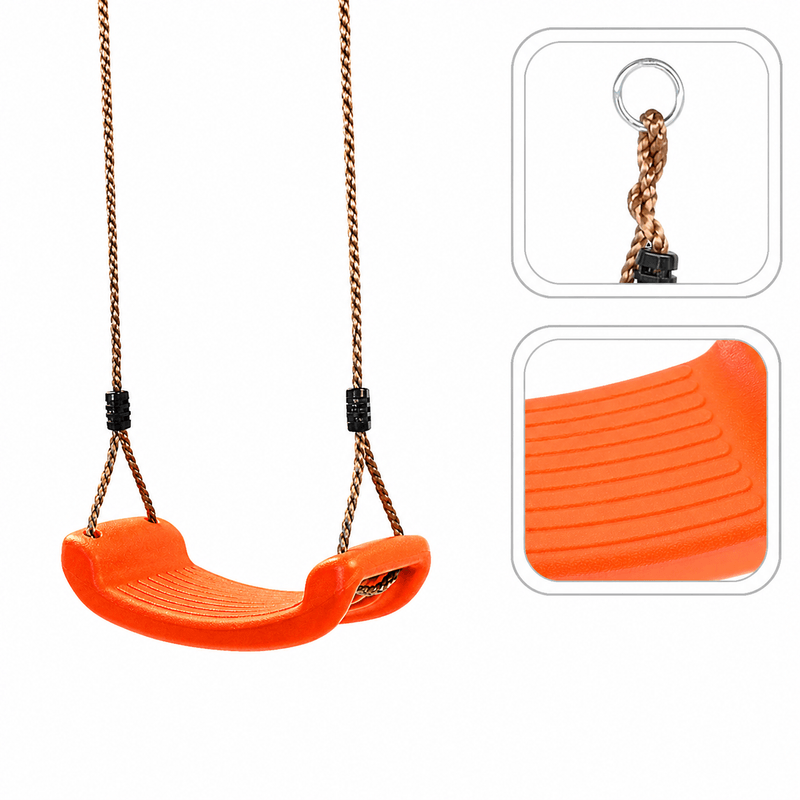 Petshop - Accesorii petshop - Jucarii animale - Jucarii educative - Leagan copii din plastic 41x17x180 cm, rezistent pana la 60 kg, portocaliu - Infinity.ro