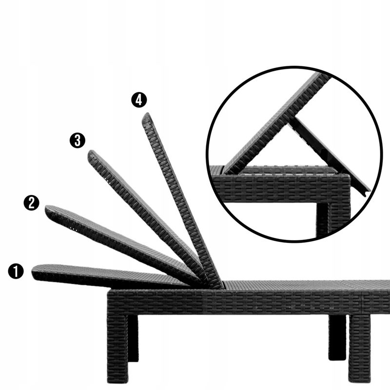 Casa si Gradina - Gradina si terasa - Mobilier exterior - Scaune si sezlonguri gradina - Sezlong pliabil tip valiza, 3 pozitii reglare, structura usoara pentru transport, 186x60x30 cm, gri - Infinity.ro