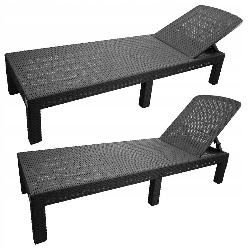 Casa si Gradina - Gradina si terasa - Mobilier exterior - Scaune si sezlonguri gradina - Sezlong pliabil tip valiza, 3 pozitii reglare, structura usoara pentru transport, 186x60x30 cm, gri - Infinity.ro