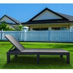 Casa si Gradina - Gradina si terasa - Mobilier exterior - Scaune si sezlonguri gradina - Sezlong pliabil tip valiza, 3 pozitii reglare, structura usoara pentru transport, 186x60x30 cm, gri - Infinity.ro
