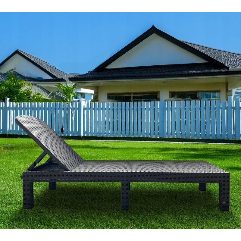 Casa si Gradina - Gradina si terasa - Mobilier exterior - Scaune si sezlonguri gradina - Sezlong pliabil tip valiza, 3 pozitii reglare, structura usoara pentru transport, 186x60x30 cm, gri - Infinity.ro