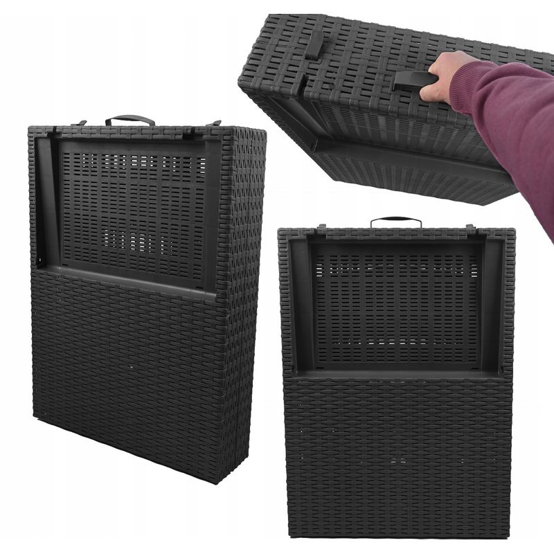 Casa si Gradina - Gradina si terasa - Mobilier exterior - Scaune si sezlonguri gradina - Sezlong pliabil tip valiza, 3 pozitii reglare, structura usoara pentru transport, 186x60x30 cm, gri - Infinity.ro