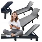 Casa si Gradina - Gradina si terasa - Mobilier exterior - Scaune si sezlonguri gradina - Sezlong pliabil tip valiza, 3 pozitii reglare, structura usoara pentru transport, 186x60x30 cm, gri - Infinity.ro