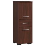 Casa si Gradina - Mobilier - Mobilier baie - Corpuri baie - Dulap de baie tip baza, cu 2 usi si sertar, PAL 16 mm, 30x30x85 cm, maro wenge - Infinity.ro