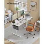 Casa si Gradina - Mobilier - Mese si birouri - Birouri - Birou reglabil electric, inaltime ajustabila 72-120 cm, cadru otel, blat PAL 140x60 cm, functie memorie 4 pozitii, alb - Infinity.ro