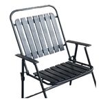 Casa si Gradina - Gradina si terasa - Mobilier exterior - Seturi mobila gradina - Scaun gradina pliabil cu cadru metalic si sezut PP, maxim 110 kg, 63x55x90 cm, negru - Infinity.ro