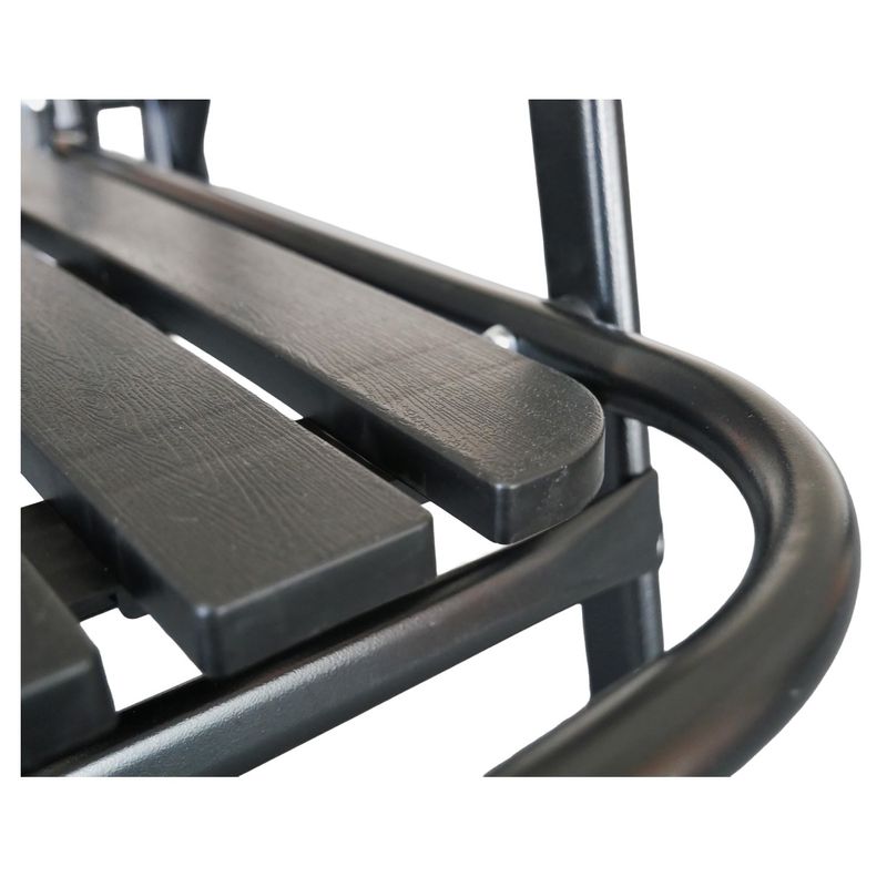 Casa si Gradina - Gradina si terasa - Mobilier exterior - Seturi mobila gradina - Scaun gradina pliabil cu cadru metalic si sezut PP, maxim 110 kg, 63x55x90 cm, negru - Infinity.ro