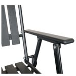 Casa si Gradina - Gradina si terasa - Mobilier exterior - Seturi mobila gradina - Scaun gradina pliabil cu cadru metalic si sezut PP, maxim 110 kg, 63x55x90 cm, negru - Infinity.ro