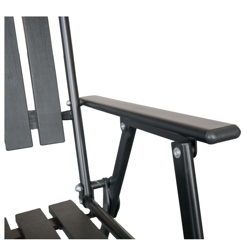 Casa si Gradina - Gradina si terasa - Mobilier exterior - Seturi mobila gradina - Scaun gradina pliabil cu cadru metalic si sezut PP, maxim 110 kg, 63x55x90 cm, negru - Infinity.ro