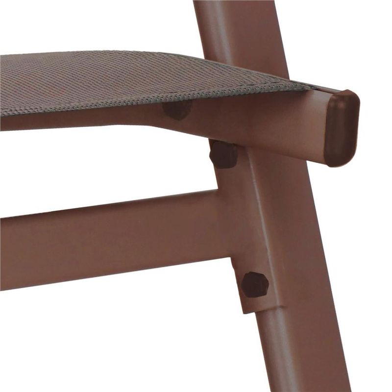 Casa si Gradina - Gradina si terasa - Mobilier exterior - Seturi mobila gradina - Set 2 scaune gradina, cadru metalic, textilene, maxim 120 kg, 92x53x72 cm, maro - Infinity.ro