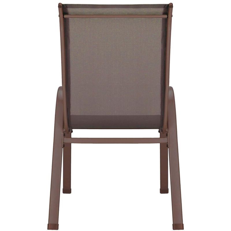 Casa si Gradina - Gradina si terasa - Mobilier exterior - Seturi mobila gradina - Set 2 scaune gradina, cadru metalic, textilene, maxim 120 kg, 92x53x72 cm, maro - Infinity.ro