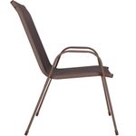 Casa si Gradina - Gradina si terasa - Mobilier exterior - Seturi mobila gradina - Set 2 scaune gradina, cadru metalic, textilene, maxim 120 kg, 92x53x72 cm, maro - Infinity.ro