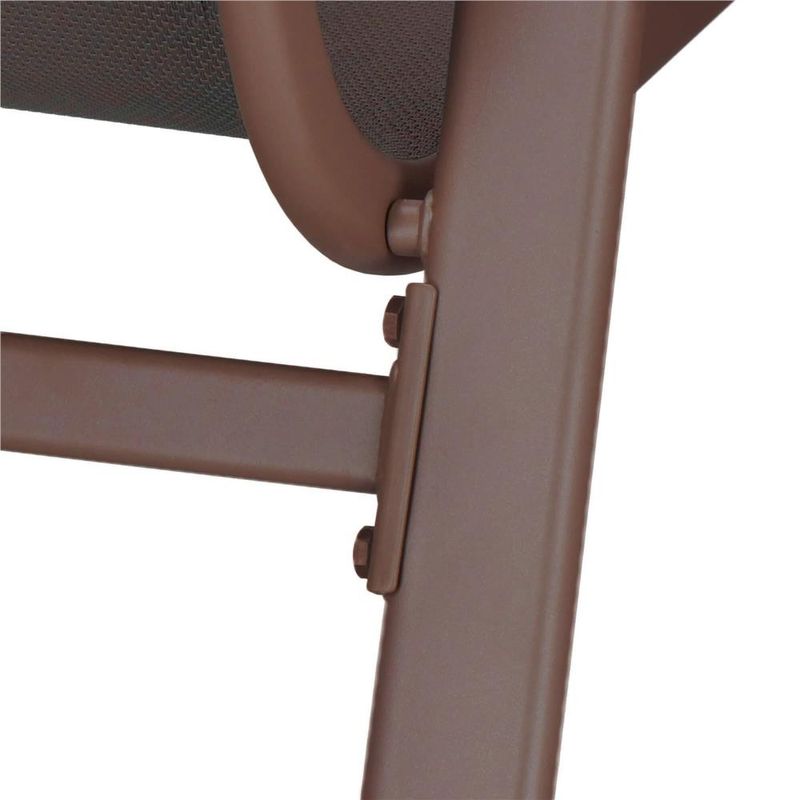 Casa si Gradina - Gradina si terasa - Mobilier exterior - Seturi mobila gradina - Set 2 scaune gradina, cadru metalic, textilene, maxim 120 kg, 92x53x72 cm, maro - Infinity.ro