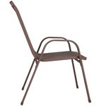 Casa si Gradina - Gradina si terasa - Mobilier exterior - Seturi mobila gradina - Set 2 scaune gradina, cadru metalic, textilene, maxim 120 kg, 92x53x72 cm, maro - Infinity.ro