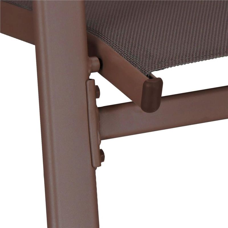 Casa si Gradina - Gradina si terasa - Mobilier exterior - Seturi mobila gradina - Set 2 scaune gradina, cadru metalic, textilene, maxim 120 kg, 92x53x72 cm, maro - Infinity.ro