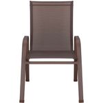 Casa si Gradina - Gradina si terasa - Mobilier exterior - Seturi mobila gradina - Set 2 scaune gradina, cadru metalic, textilene, maxim 120 kg, 92x53x72 cm, maro - Infinity.ro