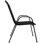 Casa si Gradina - Gradina si terasa - Mobilier exterior - Seturi mobila gradina - Set 2 scaune gradina, cadru metalic, textilene, maxim 120 kg, 92x53x72 cm, negru - Infinity.ro