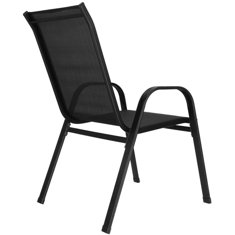 Casa si Gradina - Gradina si terasa - Mobilier exterior - Seturi mobila gradina - Set 2 scaune gradina, cadru metalic, textilene, maxim 120 kg, 92x53x72 cm, negru - Infinity.ro