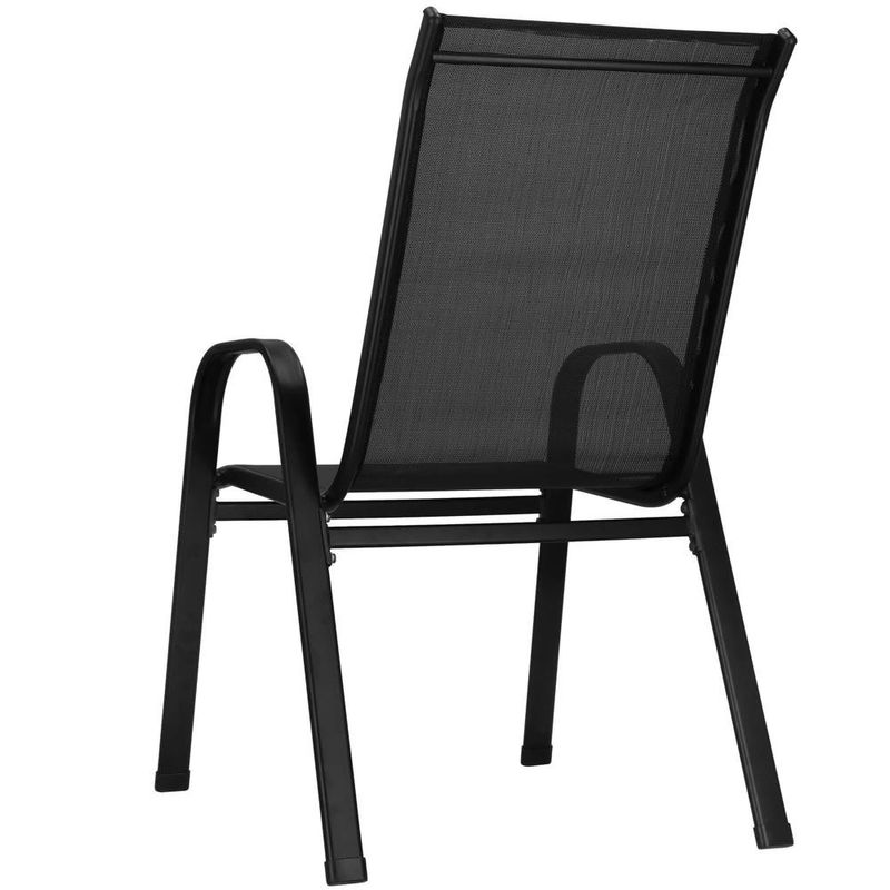 Casa si Gradina - Gradina si terasa - Mobilier exterior - Seturi mobila gradina - Set 2 scaune gradina, cadru metalic, textilene, maxim 120 kg, 92x53x72 cm, negru - Infinity.ro