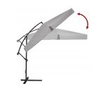 Casa si Gradina - Gradina si terasa - Umbrele si pavilioane - Umbrele - Umbrela gradina cu inclinare reglabila, cupola cu protectie UV, husa protectie, diametru 300 cm, gri - Infinity.ro