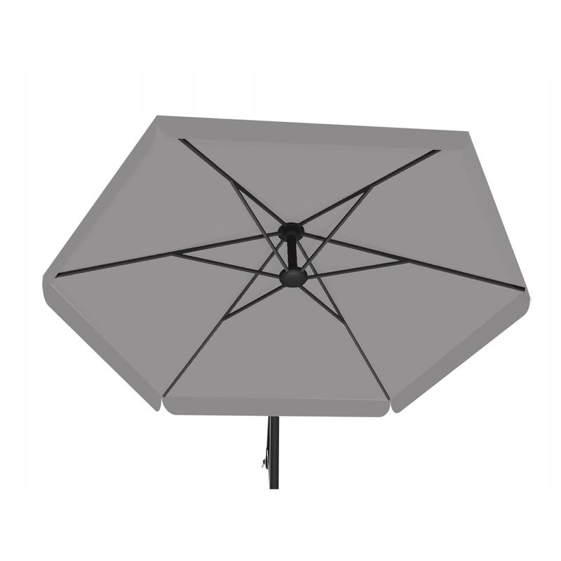 Casa si Gradina - Gradina si terasa - Umbrele si pavilioane - Umbrele - Umbrela gradina cu inclinare reglabila, cupola cu protectie UV, husa protectie, diametru 300 cm, gri - Infinity.ro
