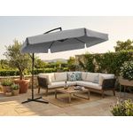 Casa si Gradina - Gradina si terasa - Umbrele si pavilioane - Umbrele - Umbrela gradina cu inclinare reglabila, cupola cu protectie UV, husa protectie, diametru 300 cm, gri - Infinity.ro