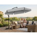 Casa si Gradina - Gradina si terasa - Umbrele si pavilioane - Umbrele - Umbrela gradina cu inclinare reglabila, cupola cu protectie UV, husa protectie, diametru 300 cm, gri - Infinity.ro